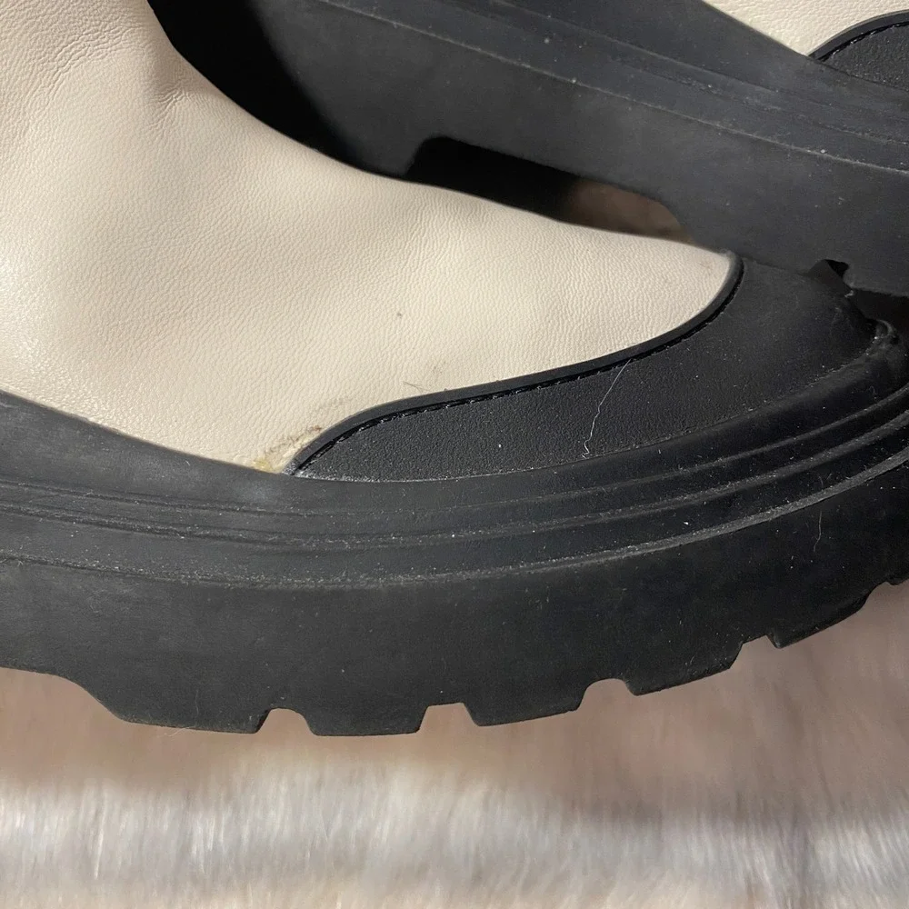 Zara Mickey Mouse Boots Side Zip Platform Lug Sole Size EU‎ 36/US 5.5 Women's